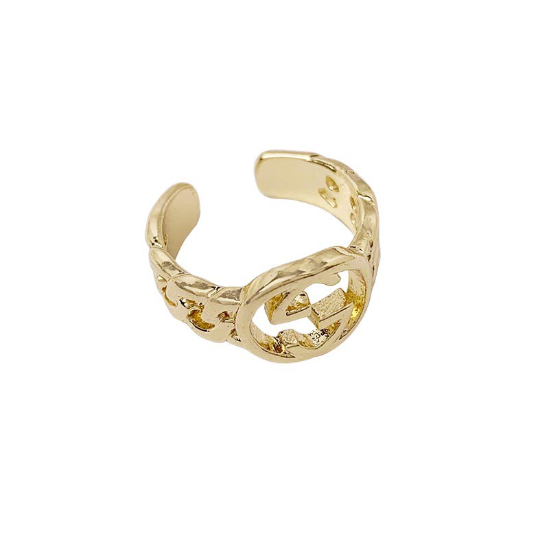 Nhẫn In Chữ  191169Nhẫn Hở Đính Đá Sang Trọng Thời Trang Dễ Phối Đồ