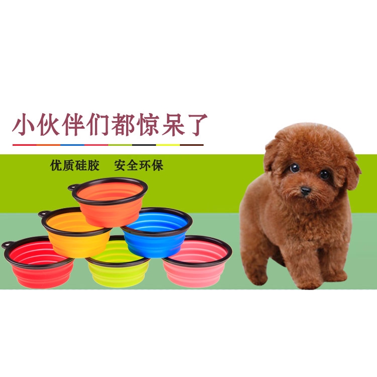 Tô silicon gấp gọn được thành đĩa tiện lợi dành cho thú cưng