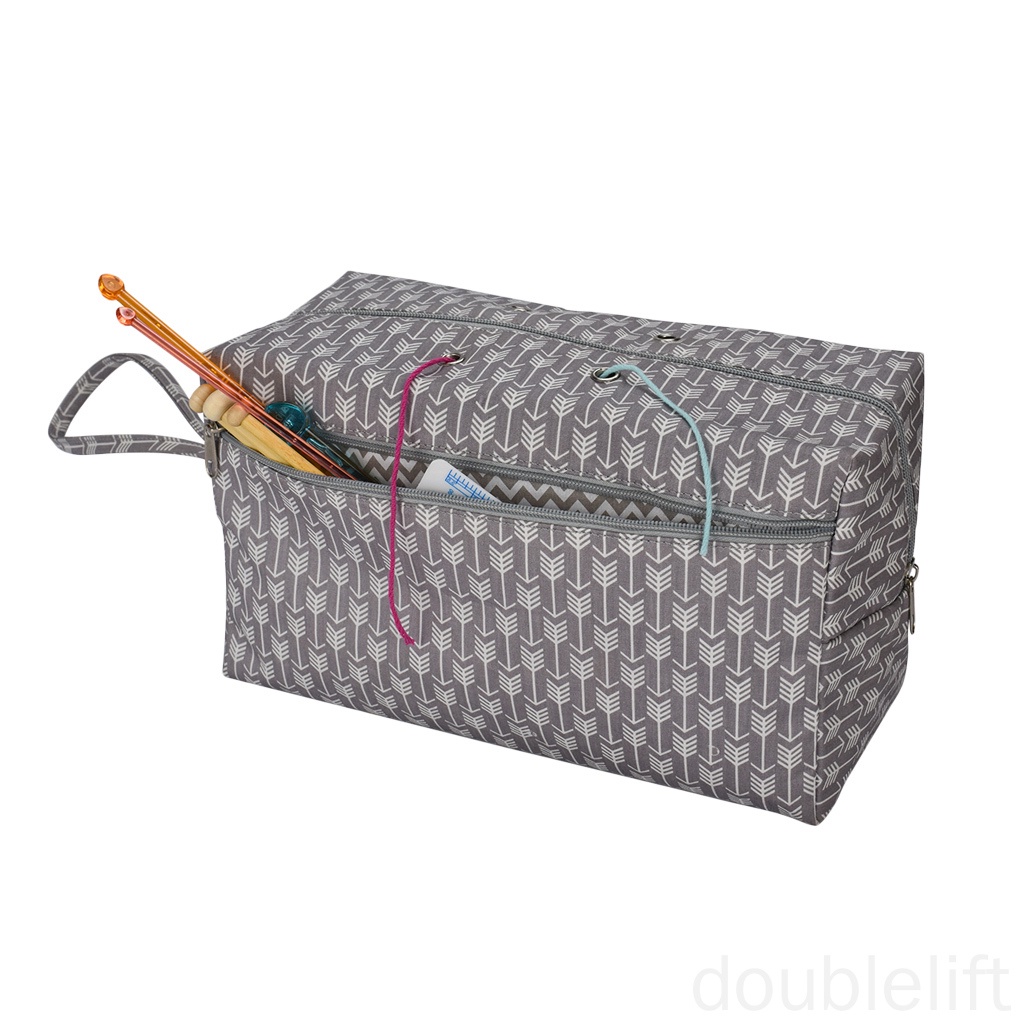 Crochet Thread Hooks Yarn Storage Bag Sewing Kit Holder Knitting Needles Tote Crocheting Organizer doublelift store