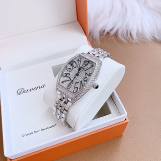 Đồng Hồ Nữ Davena D61056 Mặt Số 34mm Silver Authentic