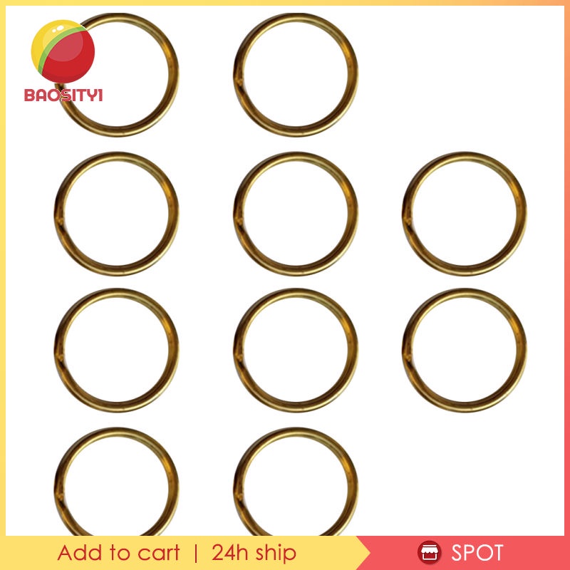 Set 1 / 10 Vòng Tròn Chia Móc Khóa DIY Bằng Đồng Thau Kích Thước 35mm