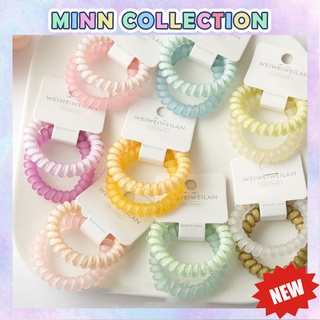 Set 2 dây cột tóc lò xo màu pastel dễ thương, thun buộc tóc lò xo hottrend, phong cách Hàn Quốc