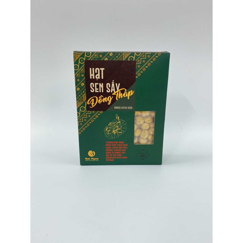 HẠT SEN SẤY ĐỒNG THÁP HỘP 250GRAM-HAT NGON