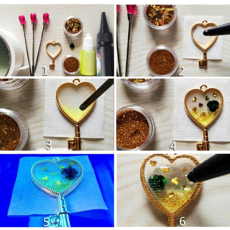 Chất tạo màu Resin Epoxy UV trong suốt làm pha lê cứng trang trí đồ trang sức