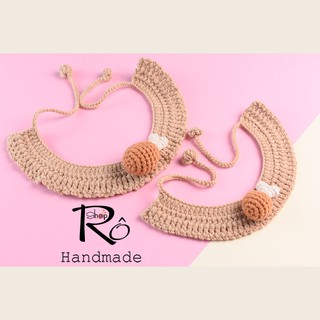 Vòng cổ cho mèo con, chó con đùi tỏi gà rán, yếm len cho thú cưng [Hàng sẵn]