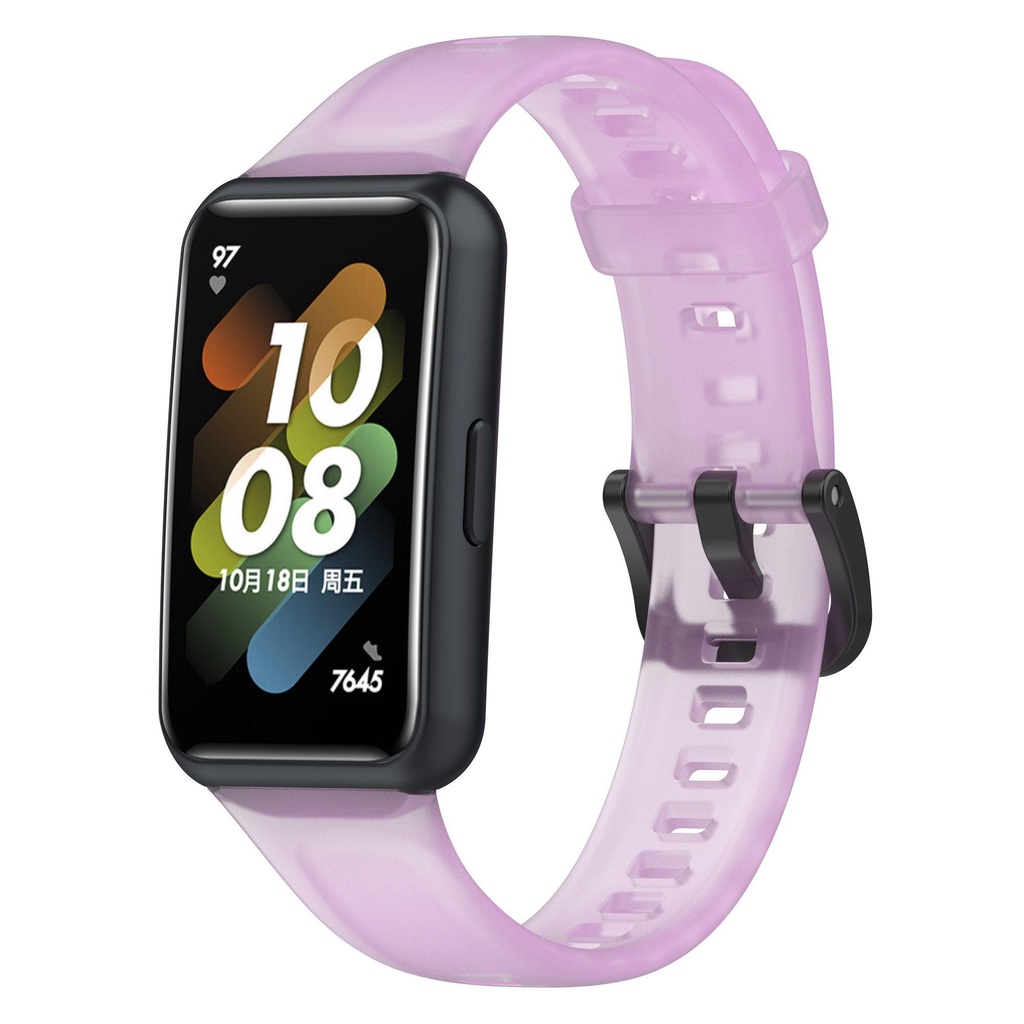 BTLIMER Dây Đeo Thay Thế Chất Liệu Silicon Màu Trơn Cho Huawei Band 7