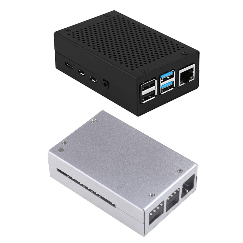 Vỏ Bảo Vệ Raspberry Pi 4B RPI 4B Bằng Nhôm Màu Đen / Bạc