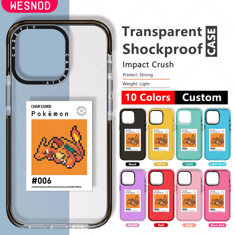 Chống sốc suốt Thời Trang đẹp Ốp Điện Thoại Họa Tiết Hoạt Hình Pokemon Charizard Cho IPhone 13 Pro X Xr 15 14 12 Xs Max 11 7 8 Plus Mini Se2020 gấu dẻo Mềm Silicon chống va Siêu Mỏng thương hiệu điện thoại ốp chống bẩn trong nắp