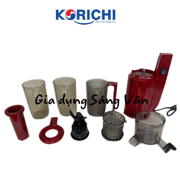 Máy ép chậm hoa quả Korichi KRC-8688 ép rau củ quả kiệt bã theo công nghệ mới Nhật Bản, vận hành êm, thiết kế gọn