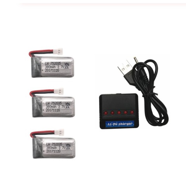 5 Pin + sạc Pin 3.7v 380mah pin máy bay flycam có mạch bảo vệ pin rất tốt