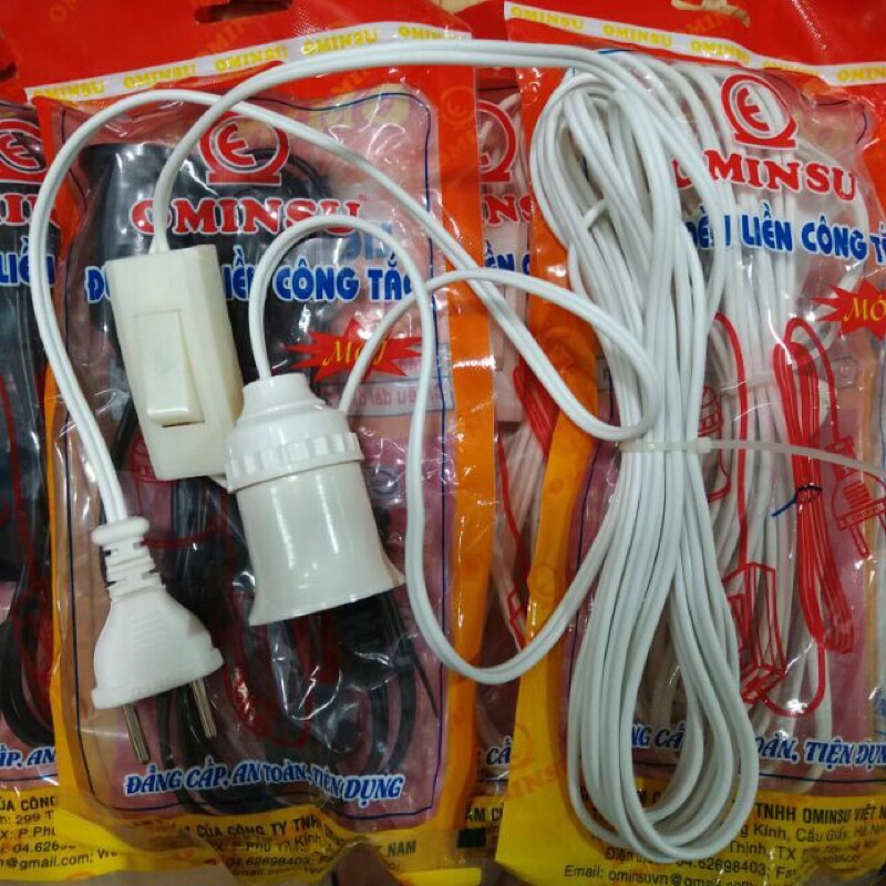 Đui đèn liền phích cắm có công tắc tiện lợi OMINSU nồi đồng cối đá