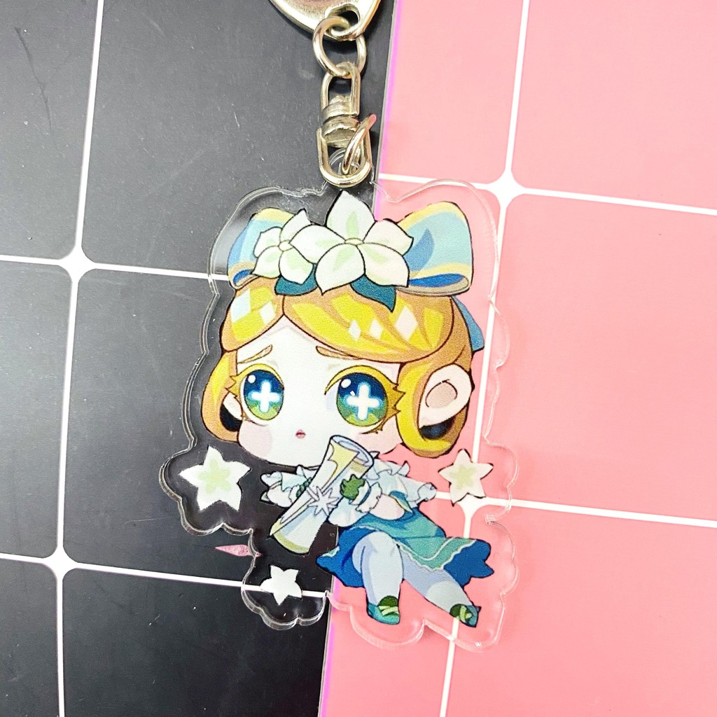 ( Mica trong acrylic ) Móc khóa Identity V Nhân cách thứ năm bản thiên nhiên quà tặng xinh xắn dễ thương chibi anime