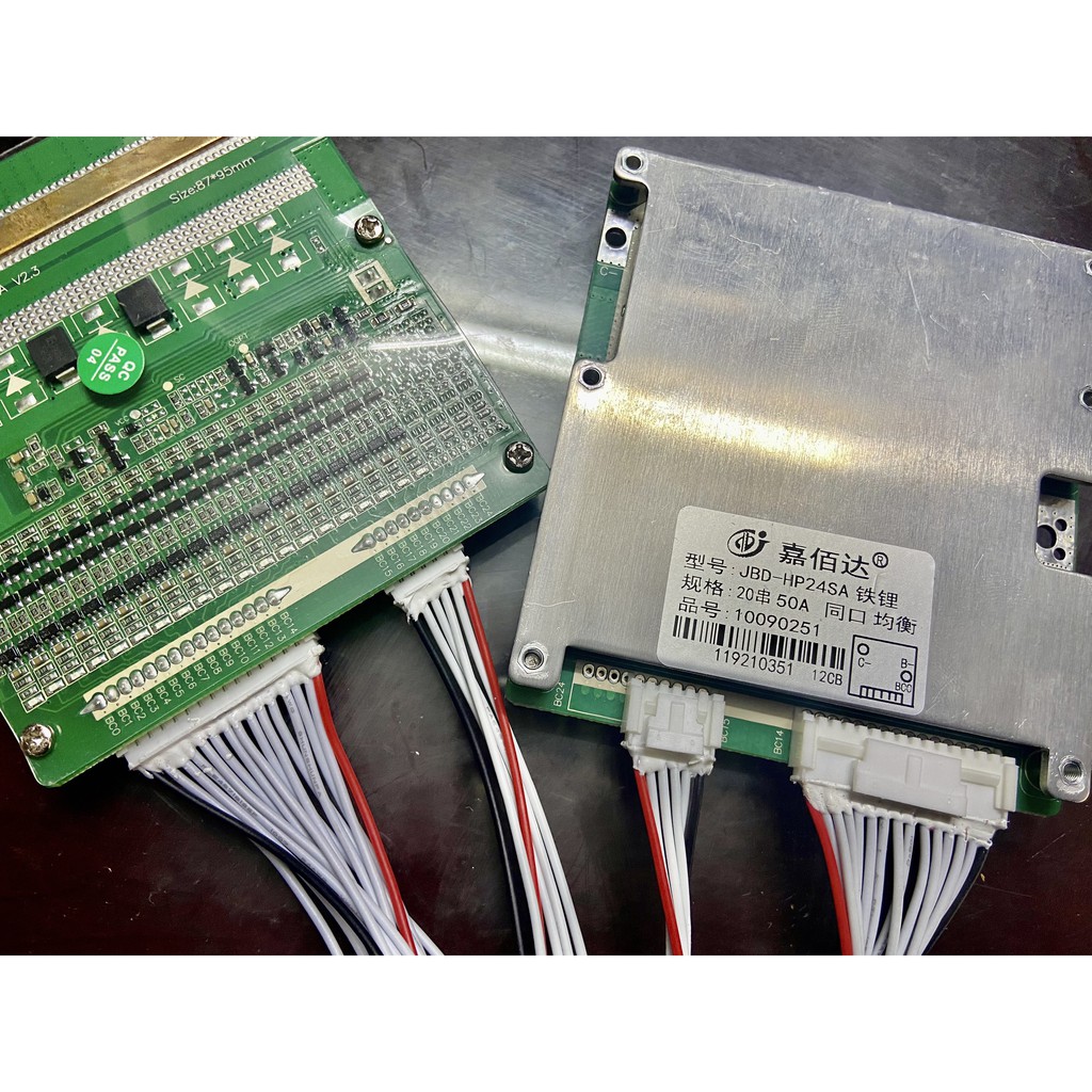 BMS JBD  Mạch quản lý sạc xả, cân bằng pin Lithium xe đạp điện, xe máy điện 13S20A, 20S50A