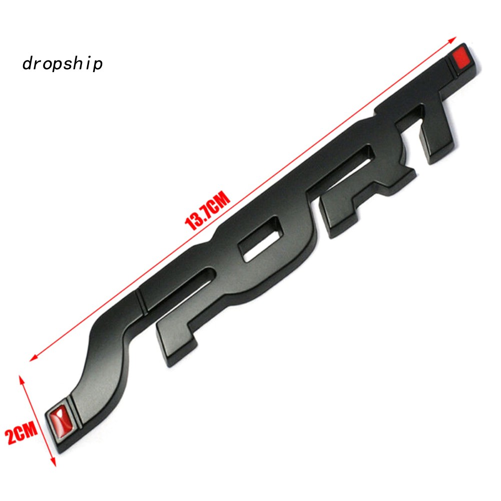 Miếng dán xe trang trí chữ SPORT hiệu ứng 3d
