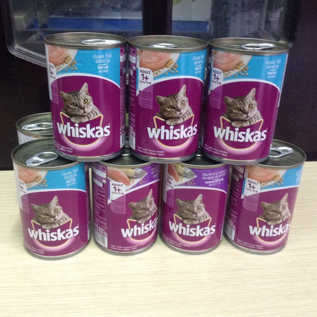 Pate cho mèo Whiskas [400gr], Pate cho mèo lớn lon 400gr được chọn vị