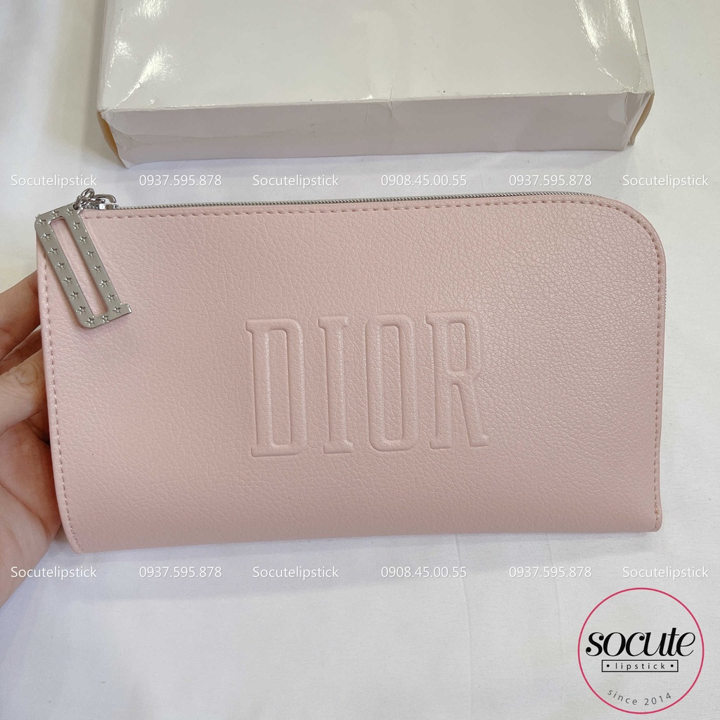 Bóp cầm tay Diior Pink Pouch Gift 2020 [ Auth 1000%]