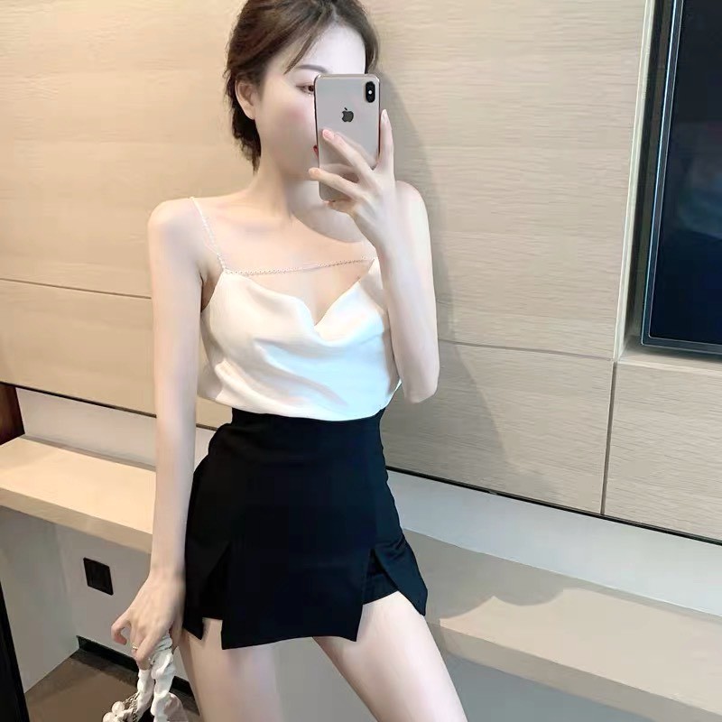 Quần đùi giả chân váy xẻ 2 bên nữ - Short thiết kế dáng ngắn hot girl, shorts cộc bánh bèo tiểu thư ulzzang HOT | BigBuy360 - bigbuy360.vn