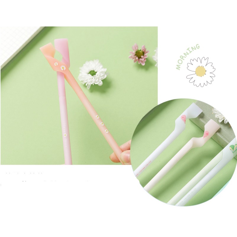 [Hàng mới về] Combo 2 Cây bút đôi Hoa cúc độc đáo - Bút cặp Morning