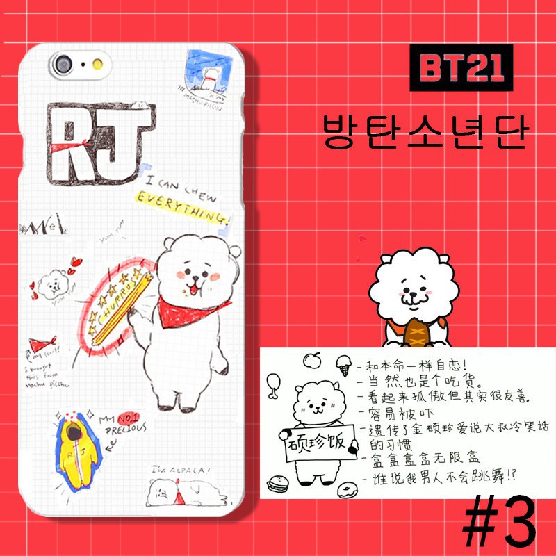 Ốp điện thoại chống sốc hình hoạt hình KPOP BTS cho iPhones 5/5S/6S/6P/6SP/7/7P/8/8P/X/Samsung S6/S6 Edge/S7/S7 Edge