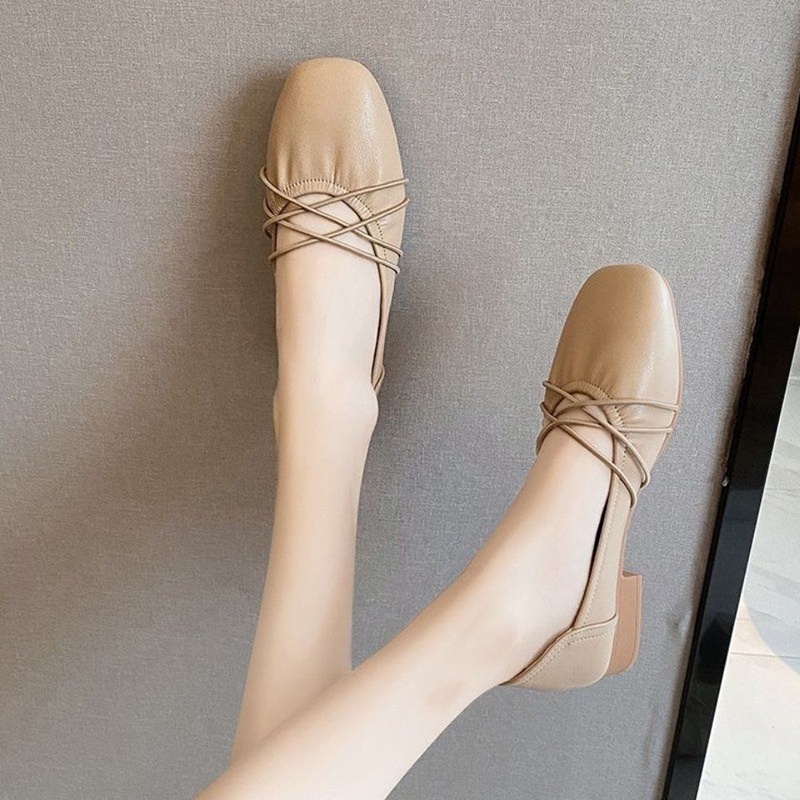 IELGY Giày búp bê đế bằng chống trượt màu sắc thời trang cho nữ
