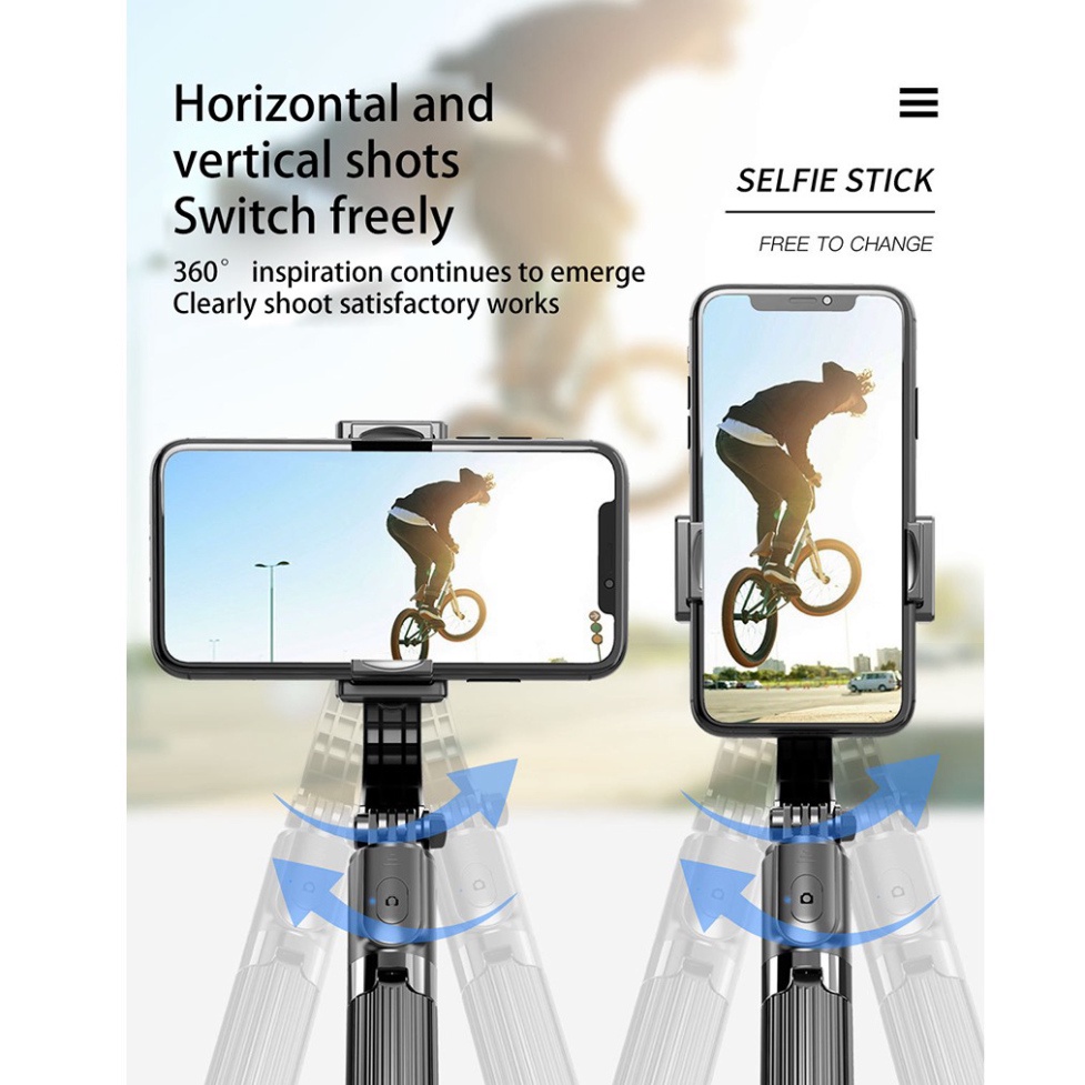 GIÁ GIẢM SÂU 【BH 1 ĐỔI 1】Tay Cầm Chống Rung Điện Tử Gimbal L08 Có Bluetooth - Gimbal Điện Thoại Chống Rung - Có Chân Đỡ 