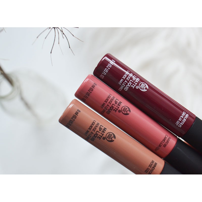 Set Son Kem Lì Matte Lip Liquid - The Body Shop x House of Holland