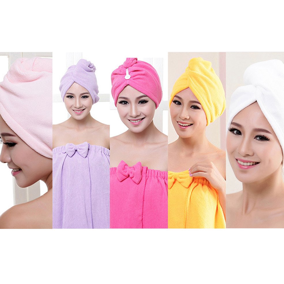 •NEW•Superfine Fiber Bath Strong Absorbing Quick Dry Hair Dry Hat Shower Cap