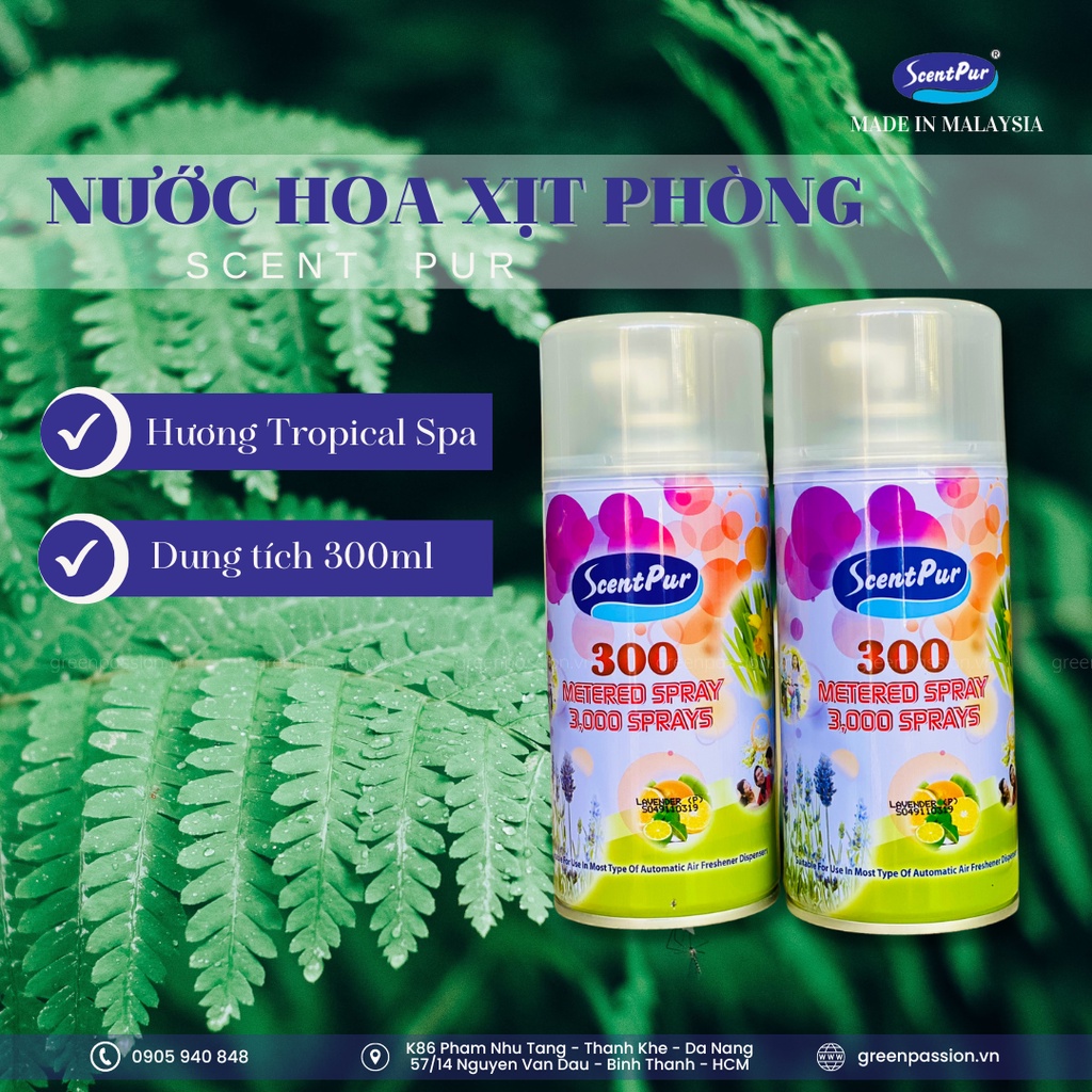 Bộ 4 chai nước hoa xịt phòng ScentPur 300ml