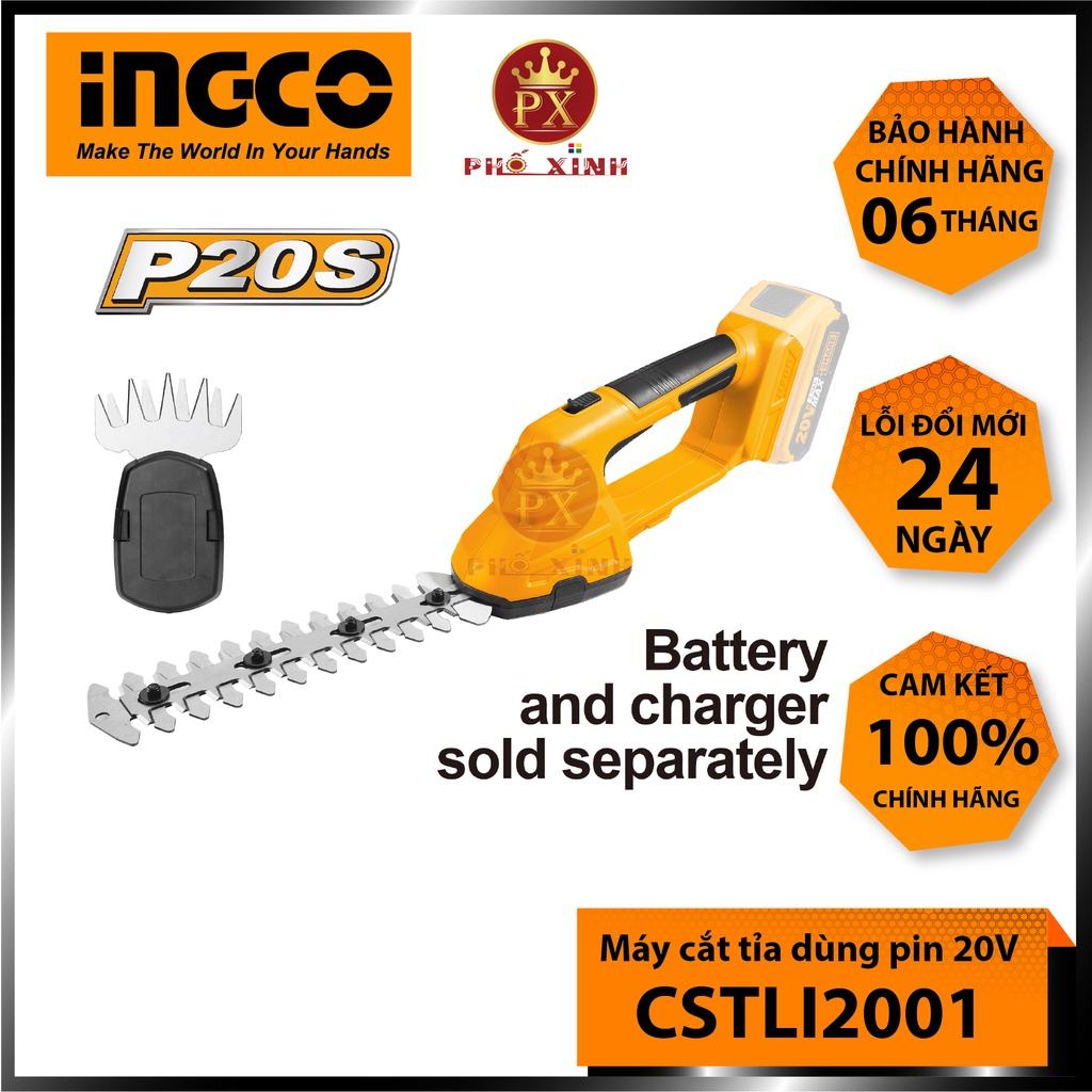 CSTLI2001 Máy cắt tỉa hàng rào dùng pin 20V INGCO
