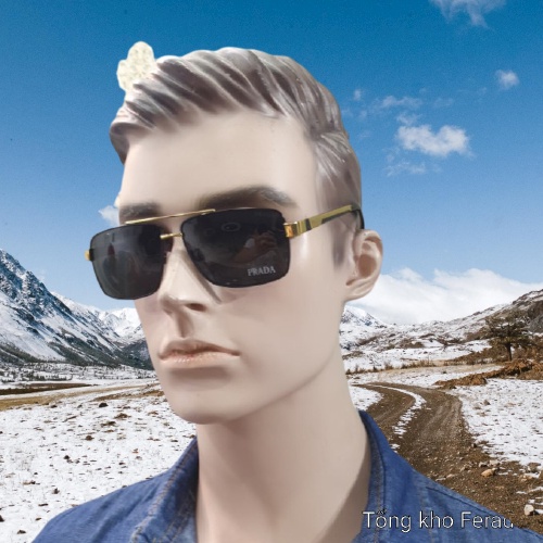 Kính mắt nam râm thời trang tặng hộp và khăn lau kính