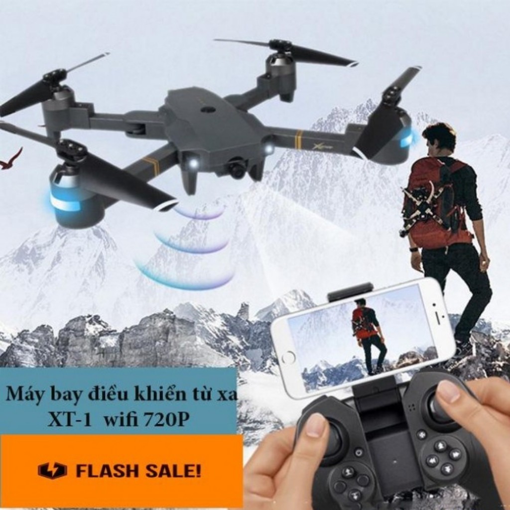 Flycam XT-1 Máy Bay Điều Khiển Từ Xa Kết Nối Wifi Quay Phim Chụp Ảnh Full HD 720P Bảo Hành 1 Đổi 1