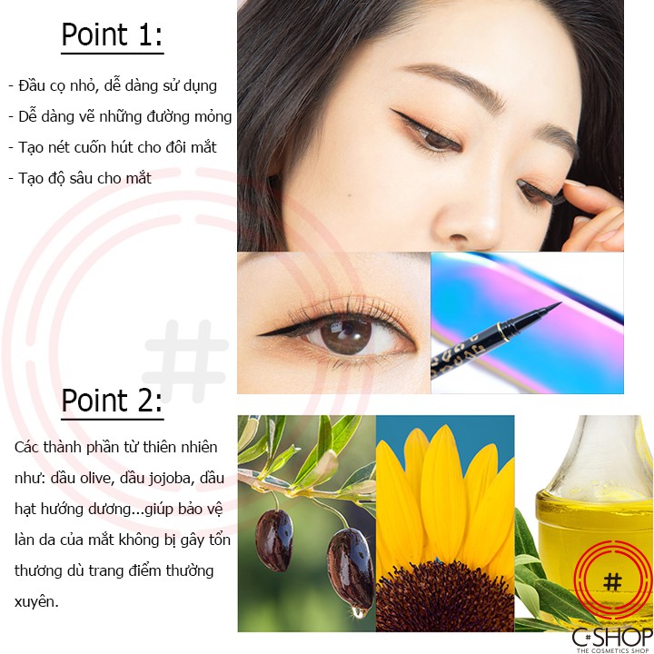 Bút Kẻ Mắt Nước HOPE GIRL SUPER BLACK PEN EYE LINER_Mỹ phẩm Hàn Quốc chính hãng