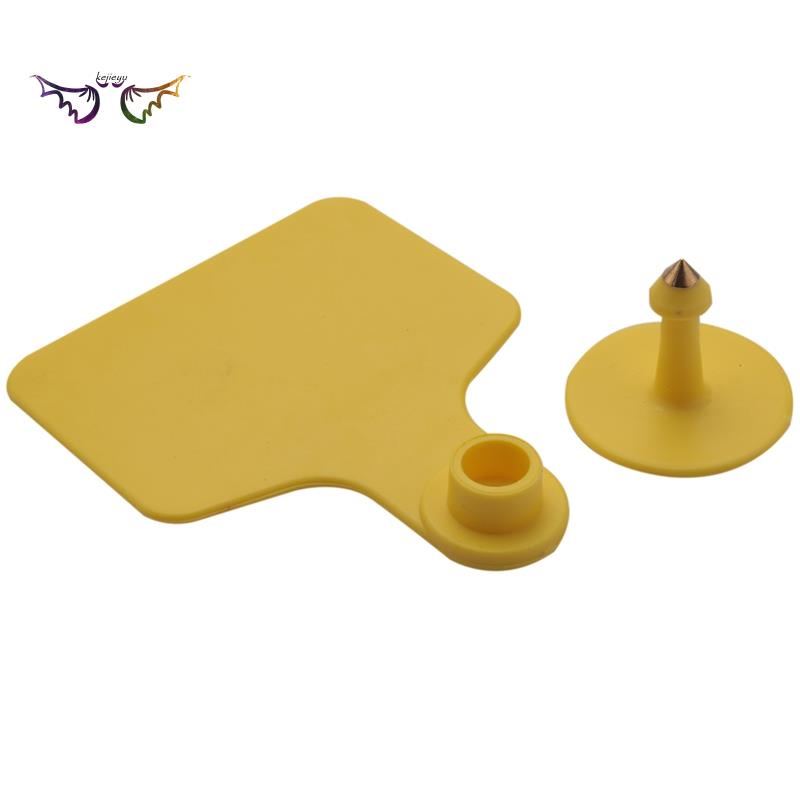 Bộ 100 thẻ nhận dạng không có chữ bằng nhựa TPU có đầu đồng gắn tai bò sữa / động vật nông trại