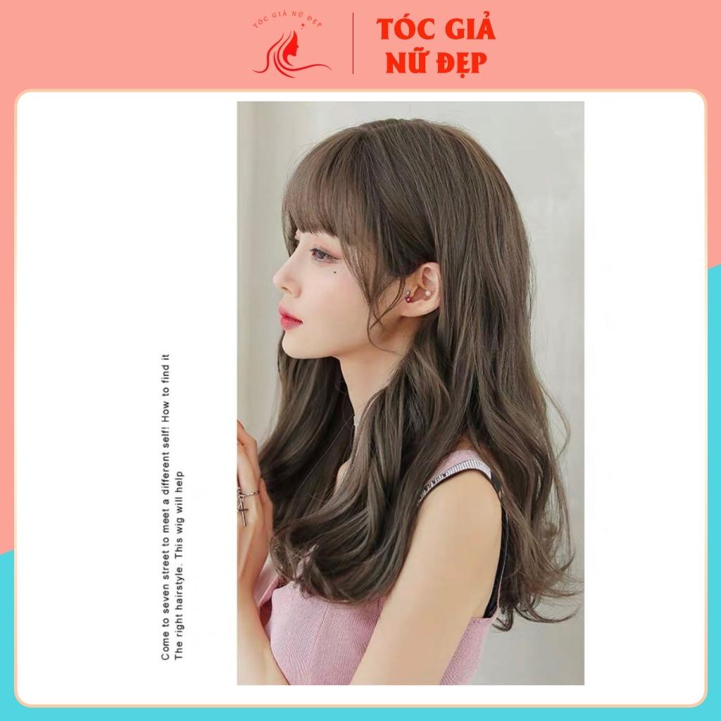 Tóc giả nữ nguyên đầu xoăn ngắn 40cm, C0304, tặng kèm lưới trùm tóc