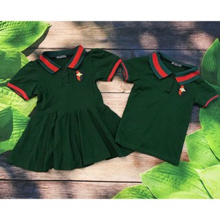 Set bé gái và bé trai chất thun cá sấu