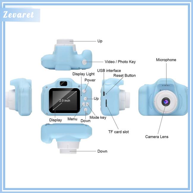 Máy Ảnh Thông Minh Zevaret Mini Sd Có Màn Hình 2.0 Inch Dành Cho Trẻ Em