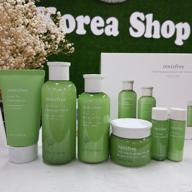 Bộ dưỡng da trà xanh Innisfree green tea balancing full mẫu mới 2019