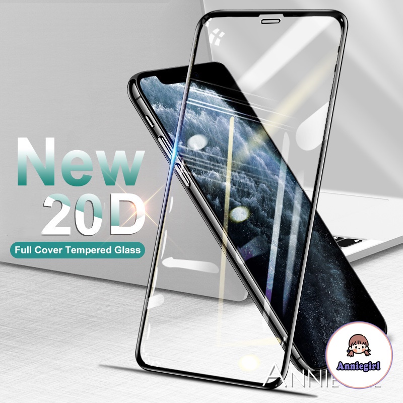 Kính Cường Lực 20d Viền Cong Bảo Vệ Toàn Màn Hình Cho iphone 11 pro xs max 15 14 13 12 11 8 7 plus se 2020