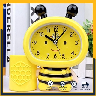 [Freeship] Đồng hồ để bàn điện tử hình chú ong chăm chỉ [SIÊU BỀN], Đồng hồ báo thức chị ong vàng
