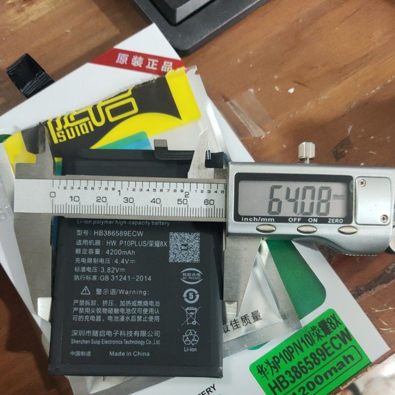 Pin huawei P10 Plus / Nova 3 / honor v10 / honor view 10 / Mate 20 lite / honor 8x Mã Hb386589ecw hãng Suiqi