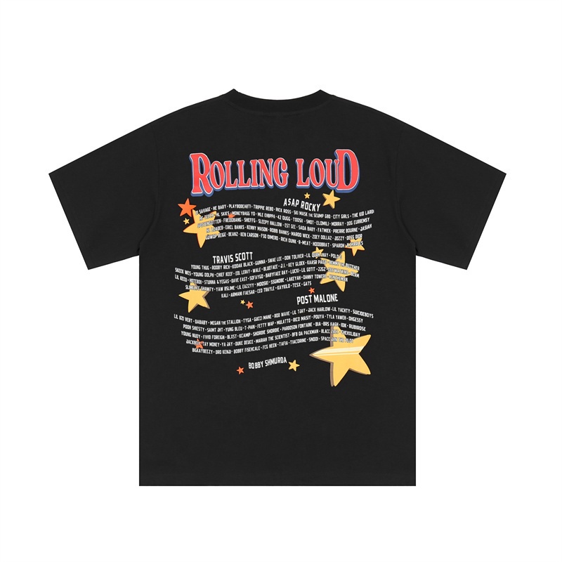 Áo Thun Tay Ngắn Cổ Tròn In Họa Tiết Nhiều Màu Sắc Bằng Cotton Thời Trang Unisex