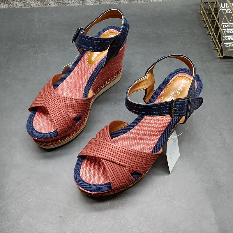 [ORDER] giày sandals đế xuồng phối canvas xuất khẩu mẫu mới 2021