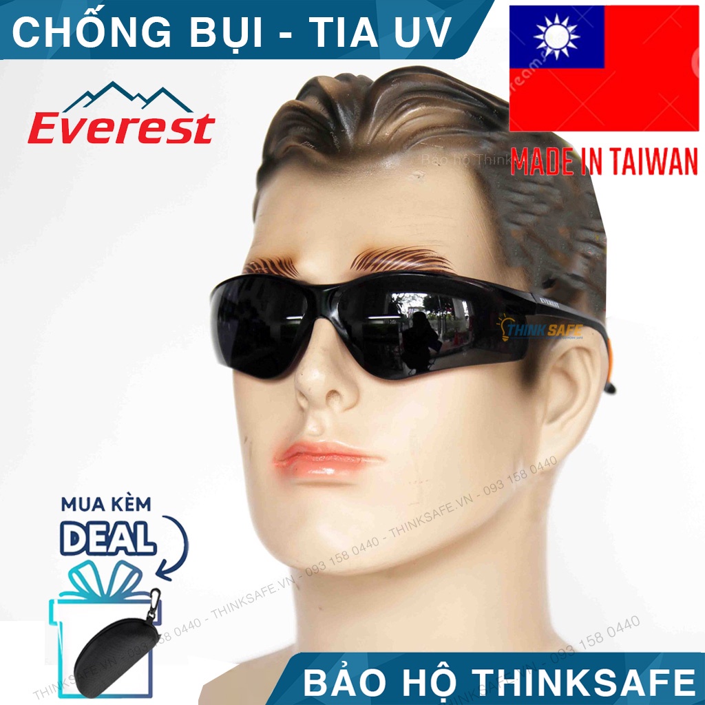 Kính chống bụi đi đường Thinksafe Everest, mắt kiếng đa năng, chống tia UV chính hãng, kiểu dáng ôm khuôn mặt - EV203