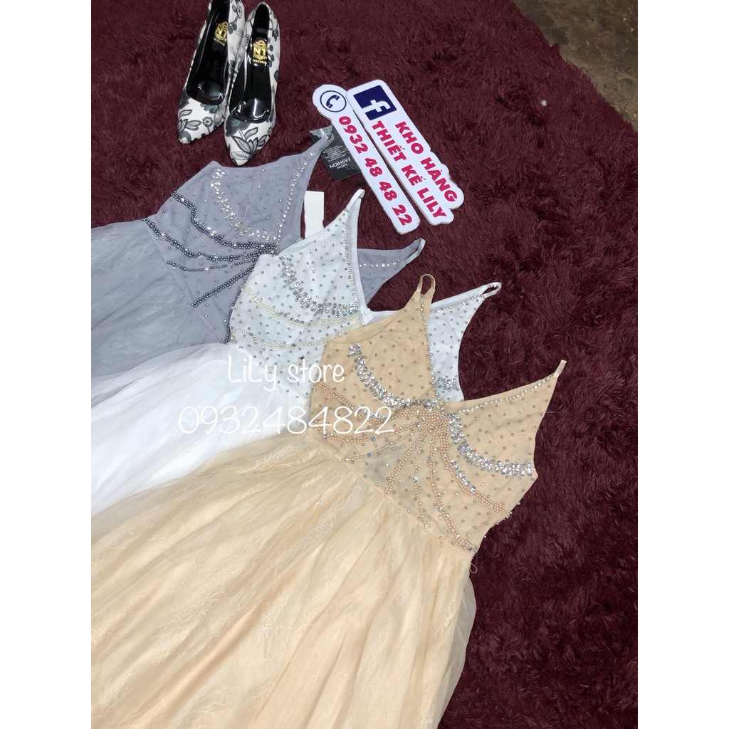 ẢNH VÀ VIDEO THẬT 10000% Xoè ren mi kết đá pha lê 2 dây CAO CẤP