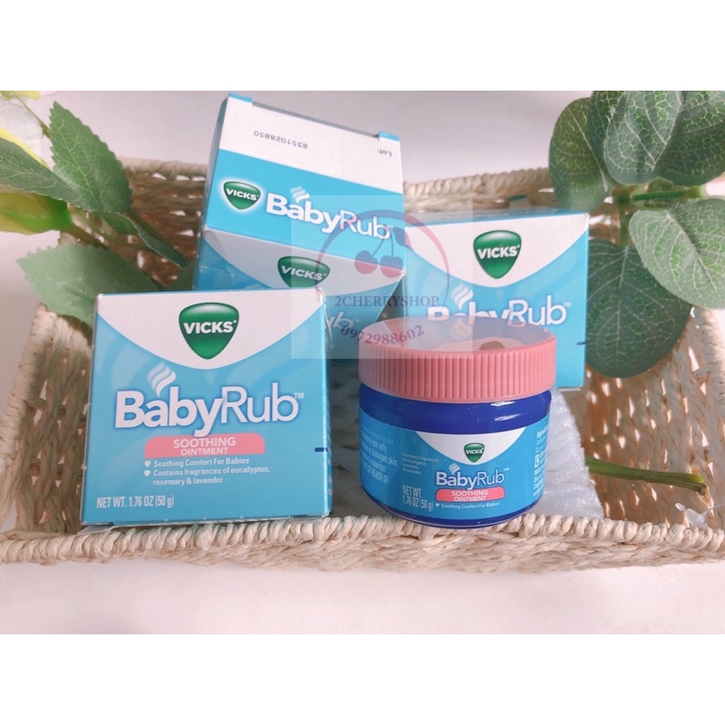 Dầu bôi ấm ngực cho bé Vicks BabyRub cho bé 3 tháng +