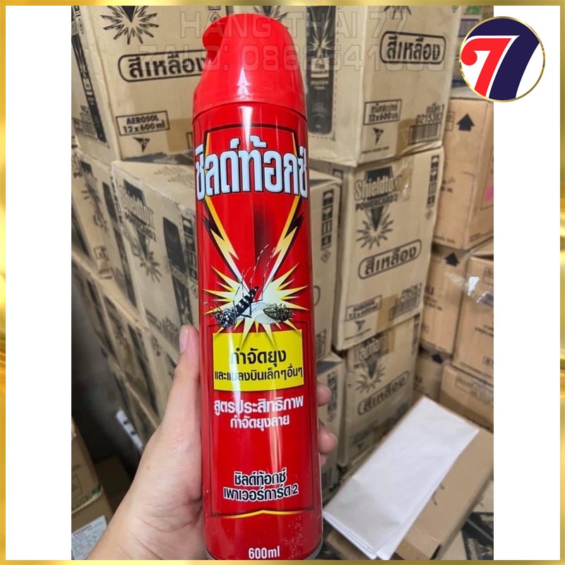 Chai xịt MUỖI Shieldtox 600ml Thái Lan - Nhập khẩu chính hãng.