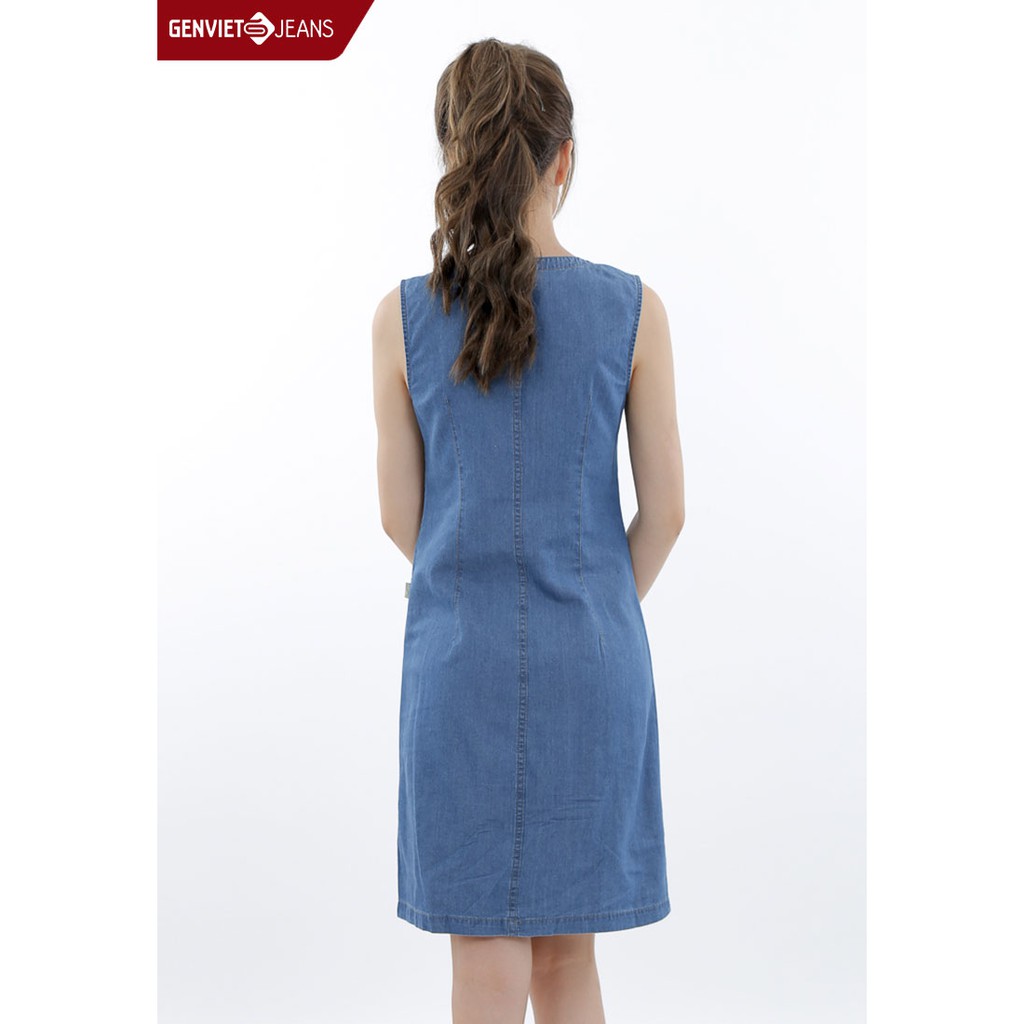 Đầm Jeans cộc tay Nữ TD323J535 GENVIET | BigBuy360 - bigbuy360.vn