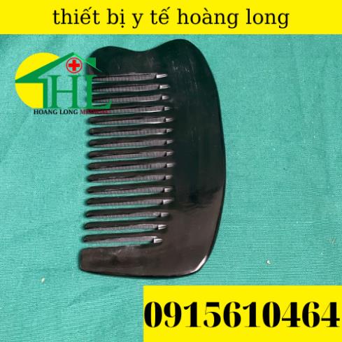 Lược Sừng Đen Răng To Chải Tóc Gội Đầu Mát Xa Dụng Cụ Spa Gội Đầu Dưỡng Sinh