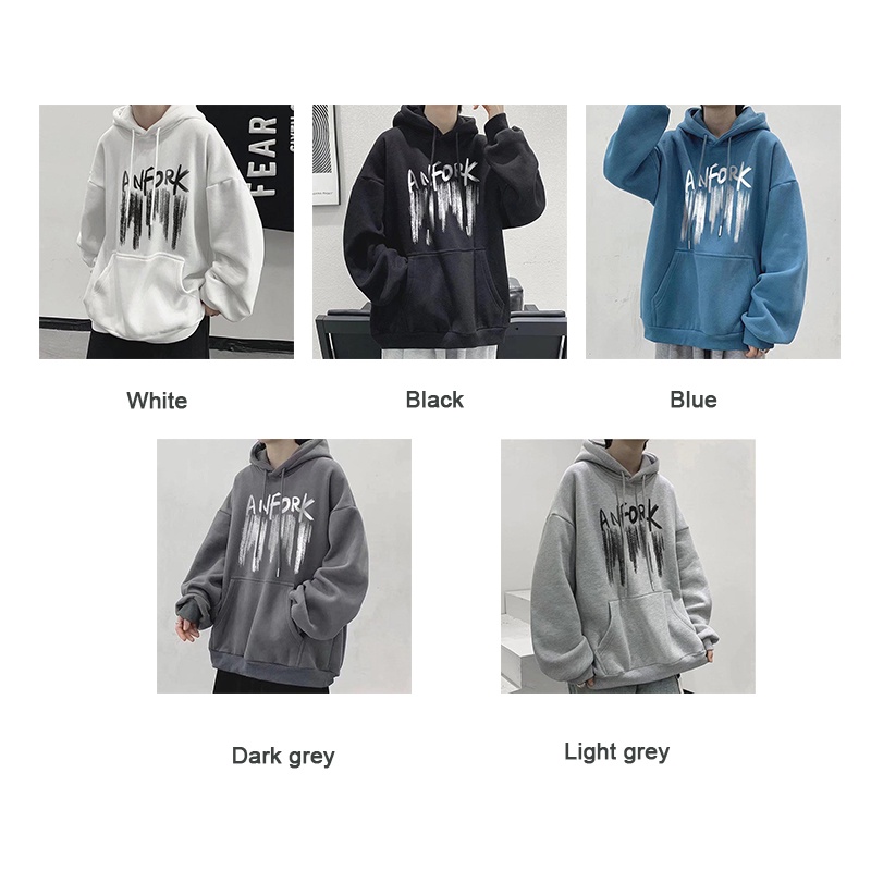 Áo hoodie AOKANG dáng rộng thân thiện với da thời trang mùa thu cho nam