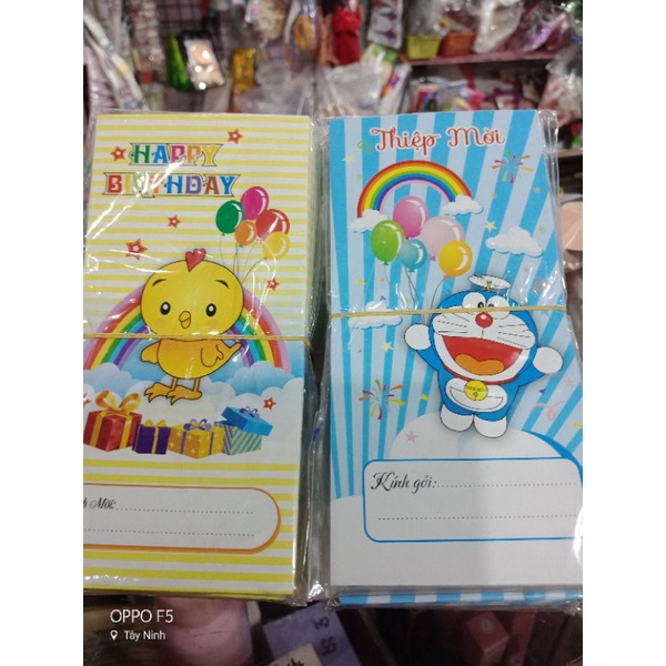 Combo  10 xấp  thiệp mời sinh nhật